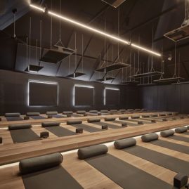 Hot Yoga Studio Heating with suspended LAVA Glass Infrared