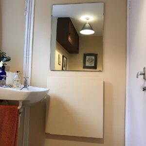 Bathroom heating with LAVA Basic 350W Infrared Panel