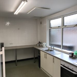 Village hall kitchen heating with infrared - LAVA Basic 500DM