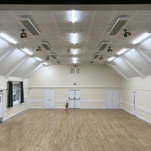 Main hall heating with EZ 2000 infrared heaters